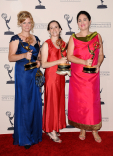 Sarah Beers, Rachel Greene, and Lisa Faibish at the 65th Creative Arts Emmys