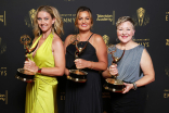 Cara Hannah, Jodi Mancuso, and Inga Thrasher at the 2021 Creative Arts Emmys, September 11, 2021 in Los Angeles, California.