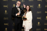 Mark Worthington and Kathy Orlando at the 2021 Creative Arts Emmys, September 11, 2021 in Los Angeles, California.