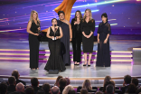 Angela Levin and the team from The Morning Show accept the award for Outstanding Contemporary Makeup (Non-Prosthetic) at the 76th Creative Arts Emmy Awards 