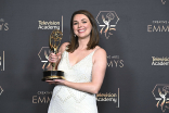 Joanna Naugle of The Bear backstage at the 75th Creative Arts Emmy Awards 