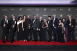 The team from What If…? - An Immersive Story with their awards for Outstanding Innovation in Emerging Media Programming backstage at the 76th Creative Arts Emmy Awards