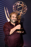 Peter Jackson of The Beatles: Get Back backstage at the 2022 Creative Arts Emmy Awards.