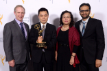 Richard Cook, Zhou Wang, Ling Loerchner, and Abdul Rehman at the 2015 Engineering Emmys at the Loews Hotel in Los Angeles, October 28, 2015.