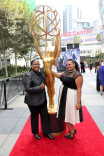 Angelina Faulkner and Raychal Henman on the red carpet at the Creative Arts Emmys. 