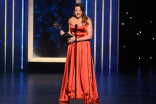 Kathryn Burns accepts her award at the 2019 Creative Arts Emmys. 