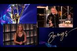 Jennifer Aniston presents the Emmy for Outstanding Lead Actress in a Comedy Series to Catherine O&#039;Hara for Schitt’s Creek at the 72nd Emmy Awards.