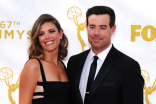 Siri Pinter and Carson Daly on the red carpet at the 67th Emmy Awards.  