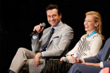 Jon Hamm and January Jones onstage at &quot;A Farewell to Mad Men,&quot; May 17, 2015 at the Montalbán Theater in Hollywood, California.