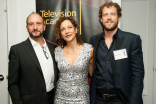 Michael Kovnat, Helen Matsos, and Drew Pulley at the Documentary Programming and Reality Programming nominee reception September 11, 2015 in Los Angeles, California.