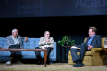 Peter Bonerz, Bob Newhart, and Conan O&#039;Brien at The Rise of the Cerebral Comedy: A Conversation with Bob Newhart, presented Tuesday, Aug. 8, 2017, at the Television Academy&#039;s Wolf Theater at the Saban Media Center in North Hollywood, California. 