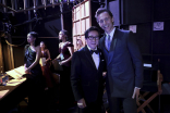 Ke Huy Quan and Tom Hiddleston backstage at the 75th Emmy Awards