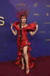 Morphine Love Dion of RuPaul&#039;s Drag Race on the red carpet at the 76th Emmy Awards