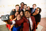 A group of students takes a selfie at the 66th Los Angeles Area Emmy Awards.