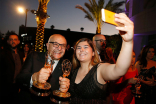 Ruben Keoseyan and Jacklyn Keoseyan capture the moment at the L.A. Area Emmy Awards presented at the Television Academy&#039;s Wolf Theatre at the Saban Media Center on Saturday, July 22, 2017, in North Hollywood, California.